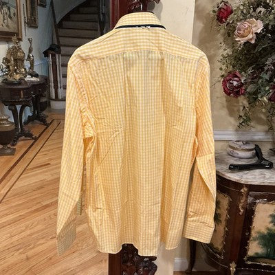 Domani Men’s 100% luxury cotton Long Sleeve Button Dress Shirt 17. 5